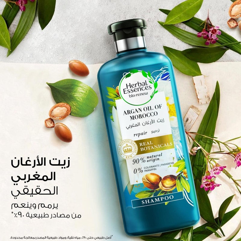 هربل إيسنسز شامبو هيربال إيسنسز بيو:رينيو الطبيعي بزيت الأرغان المغربي لإصلاح الشعر، 400 مل - Image 2